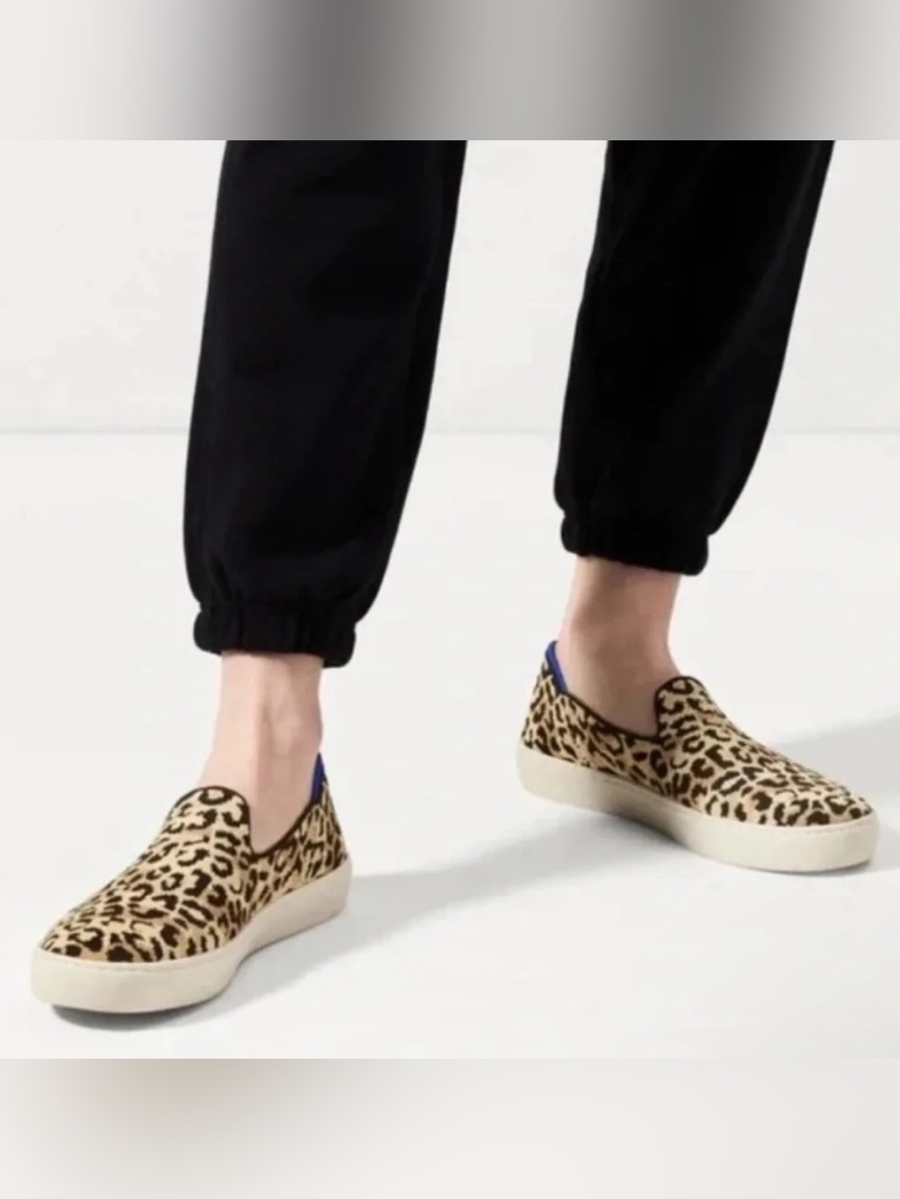 Rothys Leopard Print 'Camo Cat' Slip On Sneakers size 6